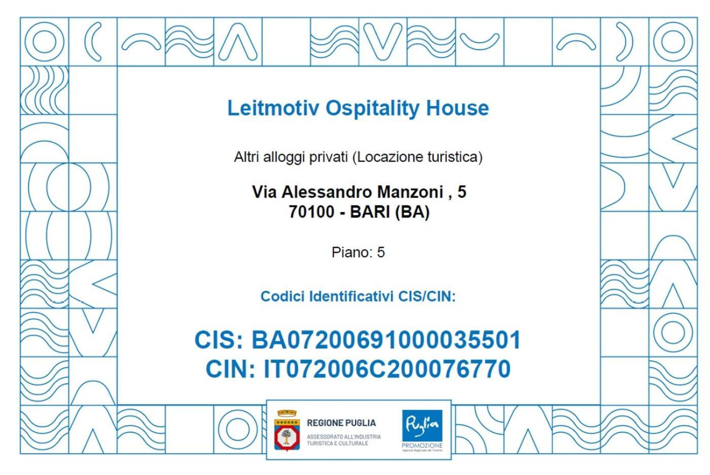 Leitmotiv Ospitality House Villa Бари Екстериор снимка